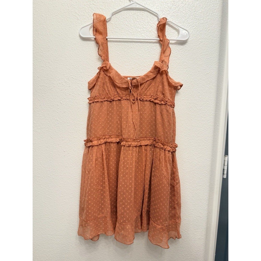 Patrons Of Peace Babydoll Dress Sz XS Breezy Tiered Prairie Peasant Mini Flowy